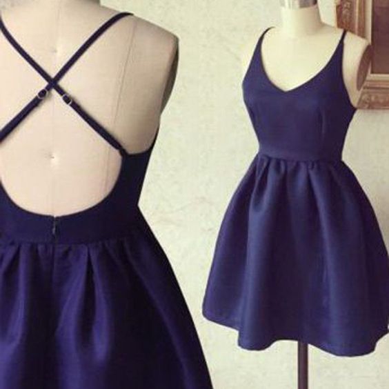 Simple Navy Blue Short Homecoming Dress Party Dress On Luulla 6259