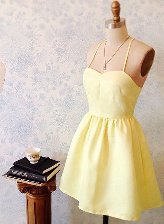 yellow hoco dress