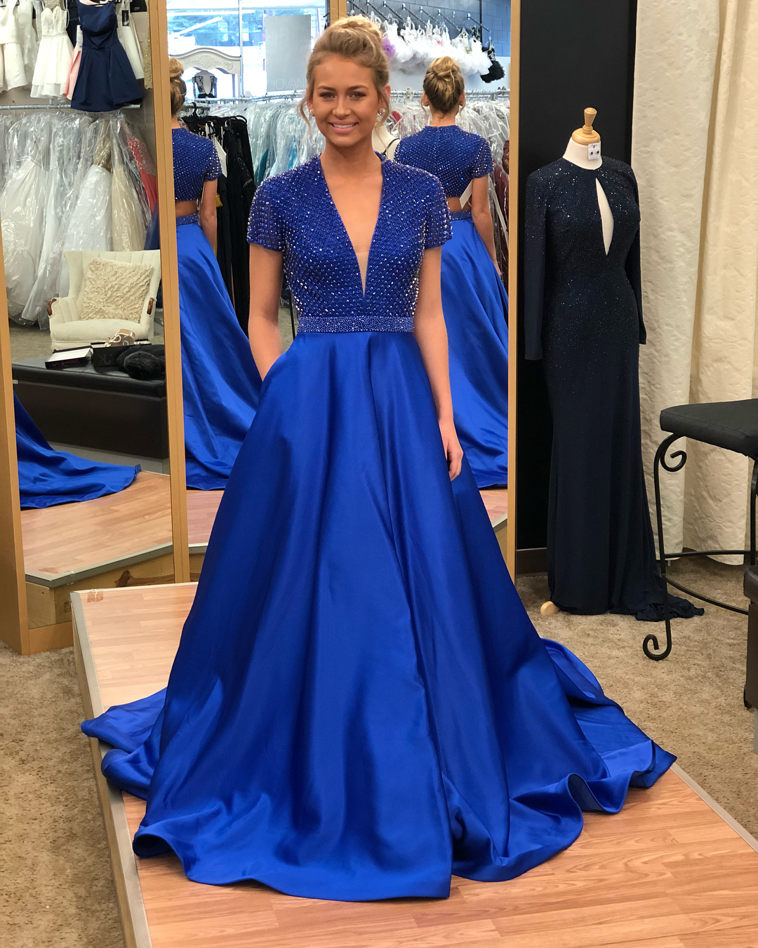 Royal Blue Long Prom Dress 2018 Prom Dress Graduation Dress Party Dress On Luulla 9030