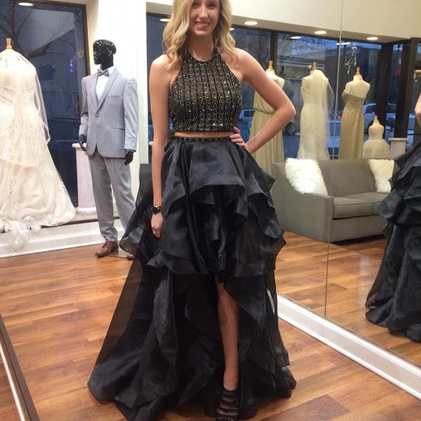 black sparkly 2 piece